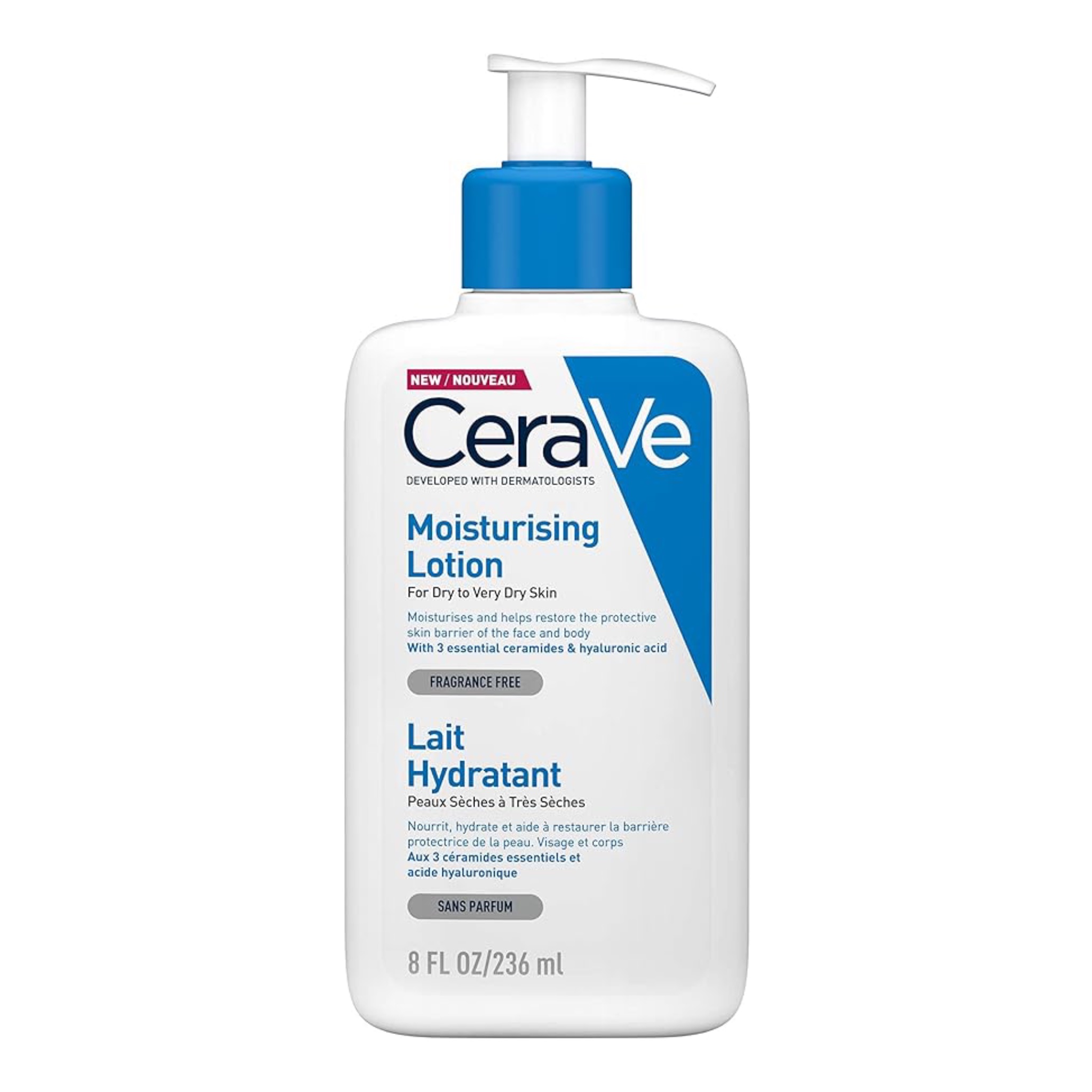 لوسیون مرطوب کننده صورت و بدن سراوی Cerave مناسب پوست های خشک مدل Moisturizing Lotion - حجم 236 میلی لیتر