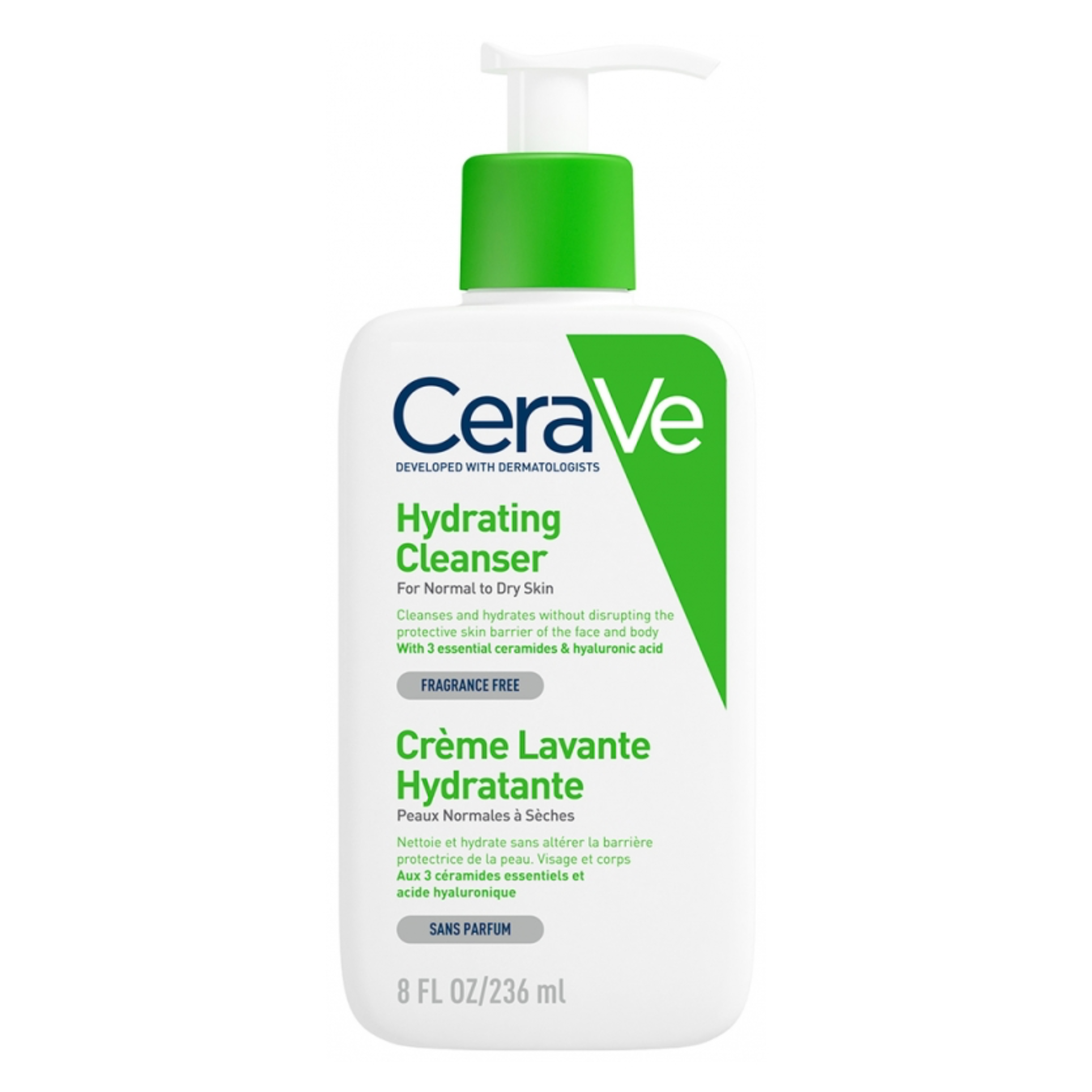 ژل شستشو و آبرسان قوی سراوی Cerave مدل Hydrating Cleanser - حجم 236 میلی لیتر